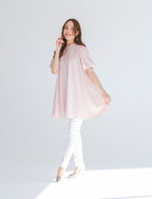 画像をギャラリービューアに読み込む, Puff sleeve tunic blouse -light pink-

