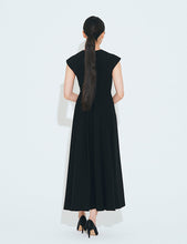 画像をギャラリービューアに読み込む, French sleeve long dress -black-
