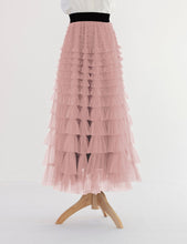 画像をギャラリービューアに読み込む, Tiered long tulle skirt -pink- 【select item】
